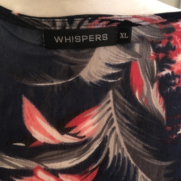 Whispers Navy blue/ red& white print Cardigan - Picture 4 of 5